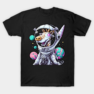 Giraffe and The Galaxy T-Shirt